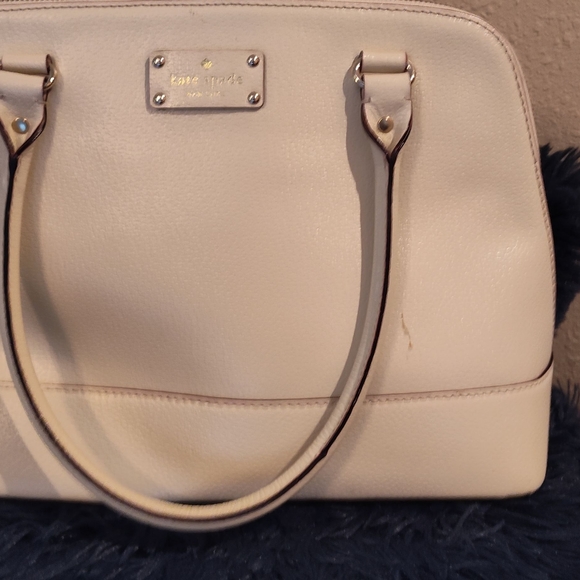 Kate Spade Off White Leather Wellesley Rachelle Satchel - Picture 3 of 10